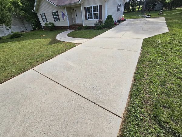 Concrete after professional cleaning
