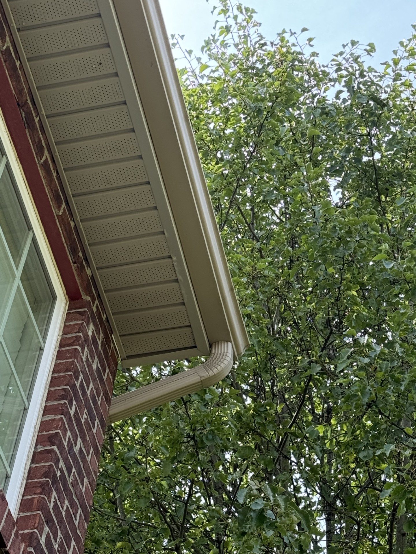 Clean gutter after professional gutter cleaning